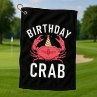 Birthday Crab Owner Golf Towel thumb 1