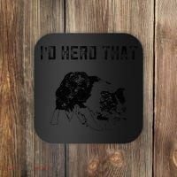 Border Collie Owner For Funny Herd That Border Collie  Coaster thumb 0