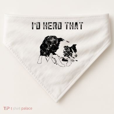 Border Collie Owner For Funny Herd That Border Collie  USA-Made Doggie Bandana