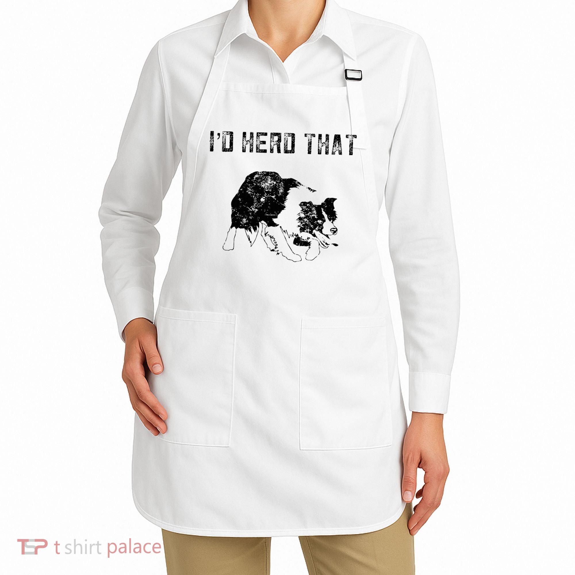 Border Collie Owner For Funny Herd That Border Collie  Apron