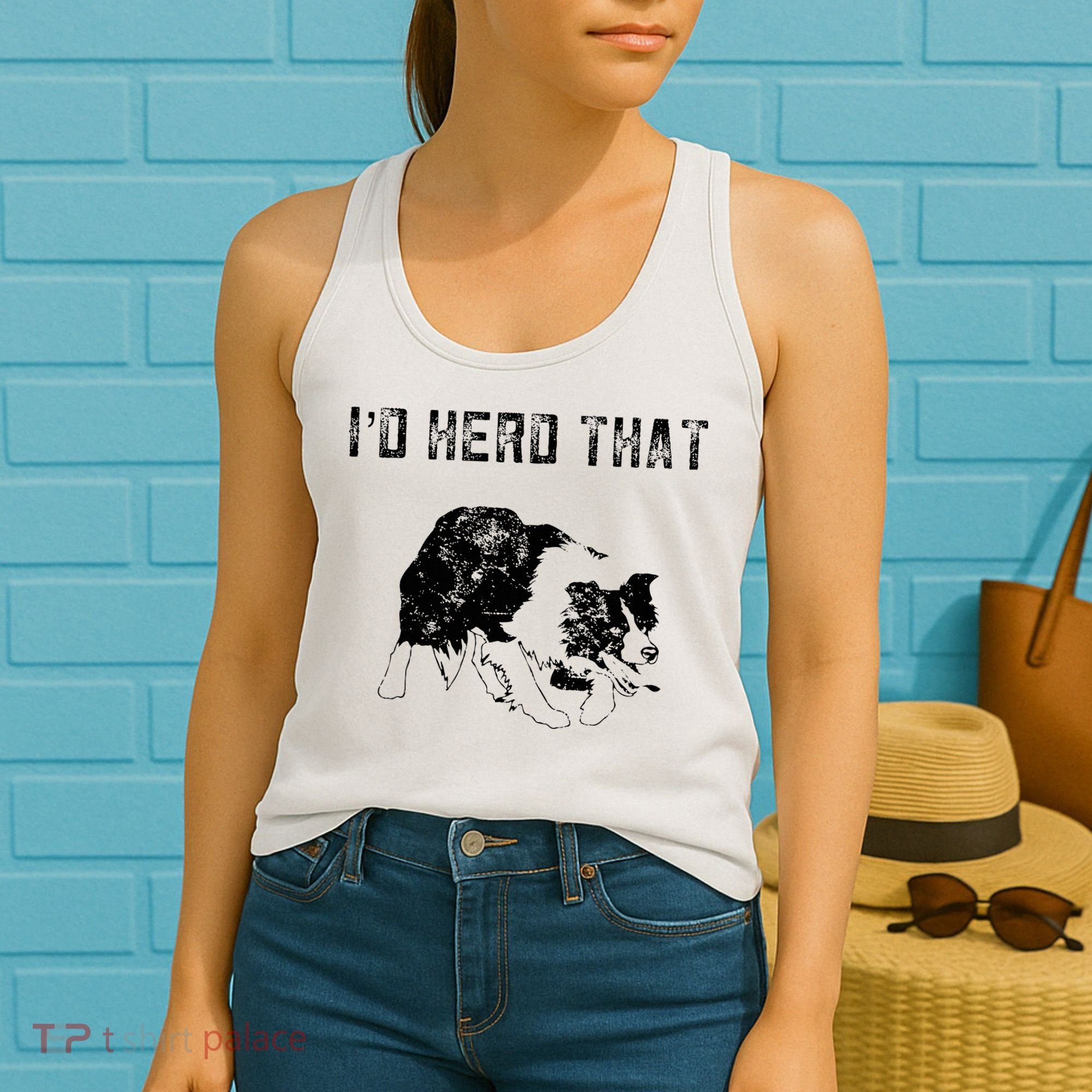 Border Collie Owner For Funny Herd That Border Collie  Women's Tank Top
