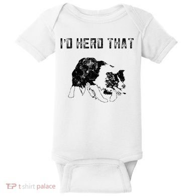 Border Collie Owner For Funny Herd That Border Collie  Baby Bodysuit