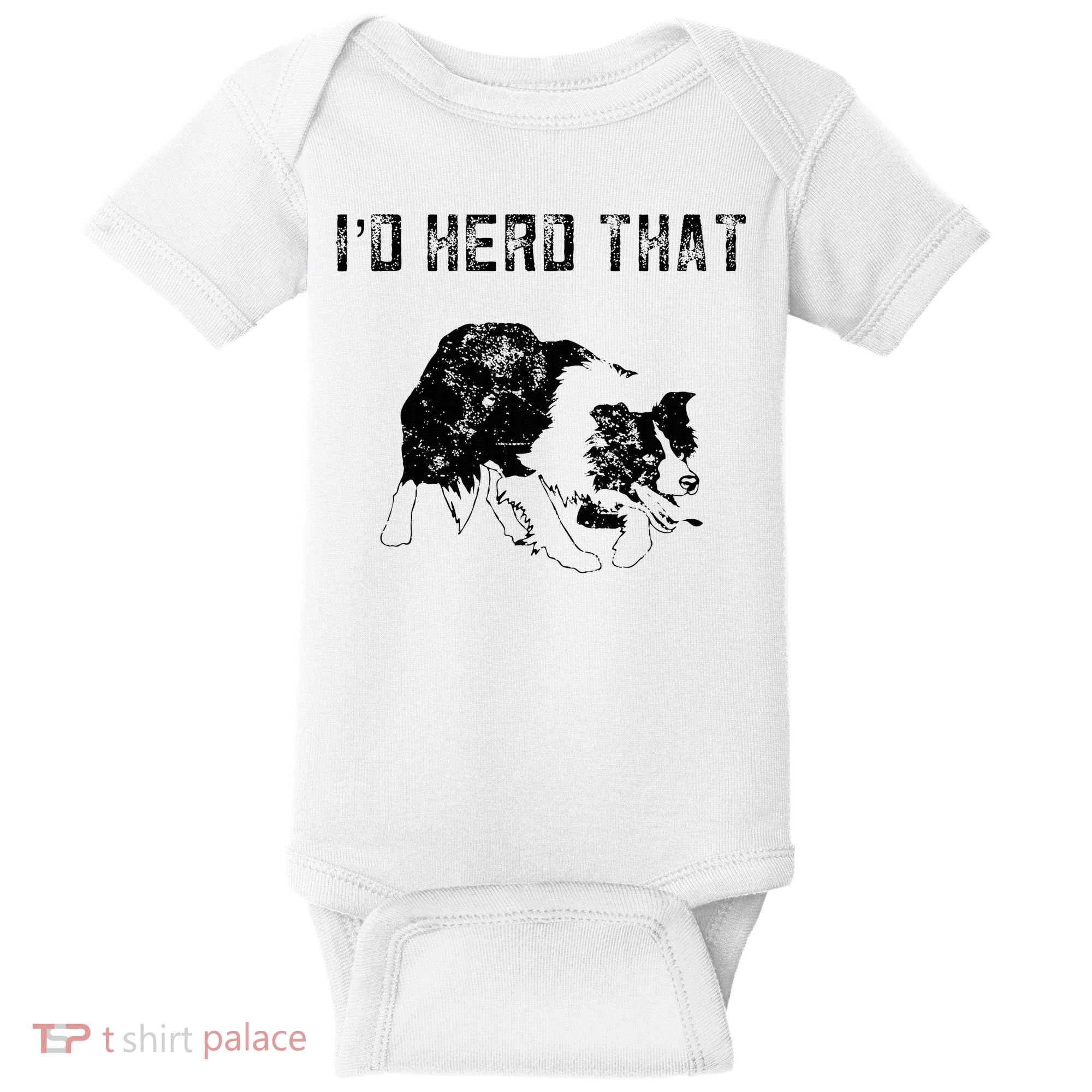 Border Collie Owner For Funny Herd That Border Collie  Baby Bodysuit