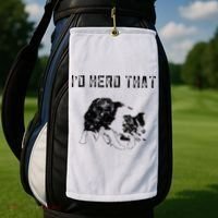 Border Collie Owner For Funny Herd That Border Collie  Golf Towel thumb 2