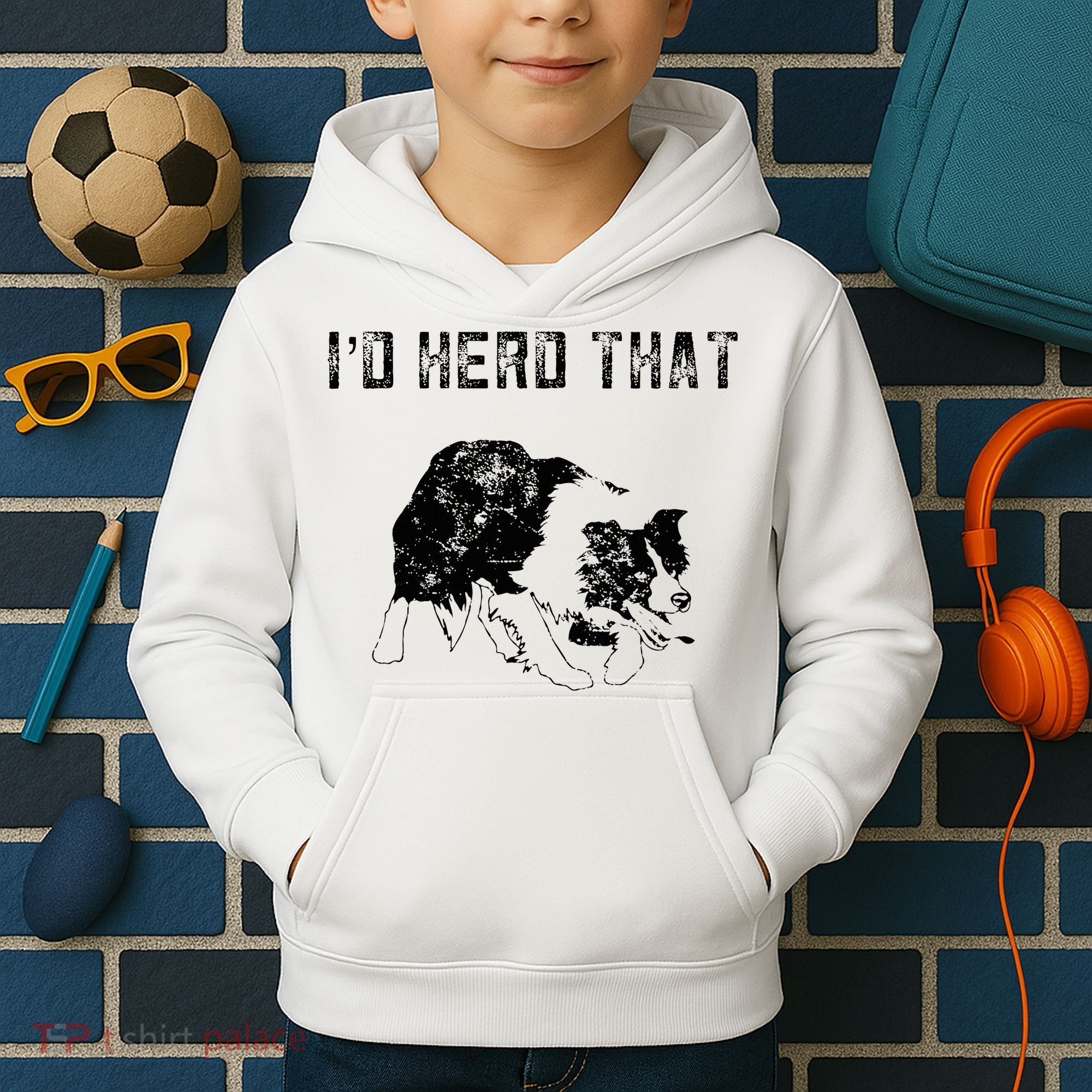 Border Collie Owner For Funny Herd That Border Collie  Kids Hoodie