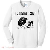 Border Collie Owner For Funny Herd That Border Collie  Kids Long Sleeve Shirt thumb 0