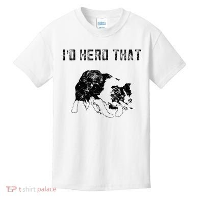 Border Collie Owner For Funny Herd That Border Collie  Kids T-Shirt