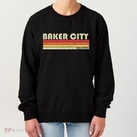 Baker City Or Oregon Funny City Home Root Gift Retro 70s 80s Women's Sweatshirt thumb 0