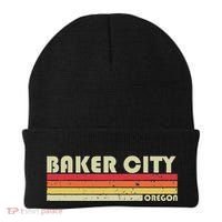 Baker City Or Oregon Funny City Home Root Gift Retro 70s 80s Beanie thumb 0