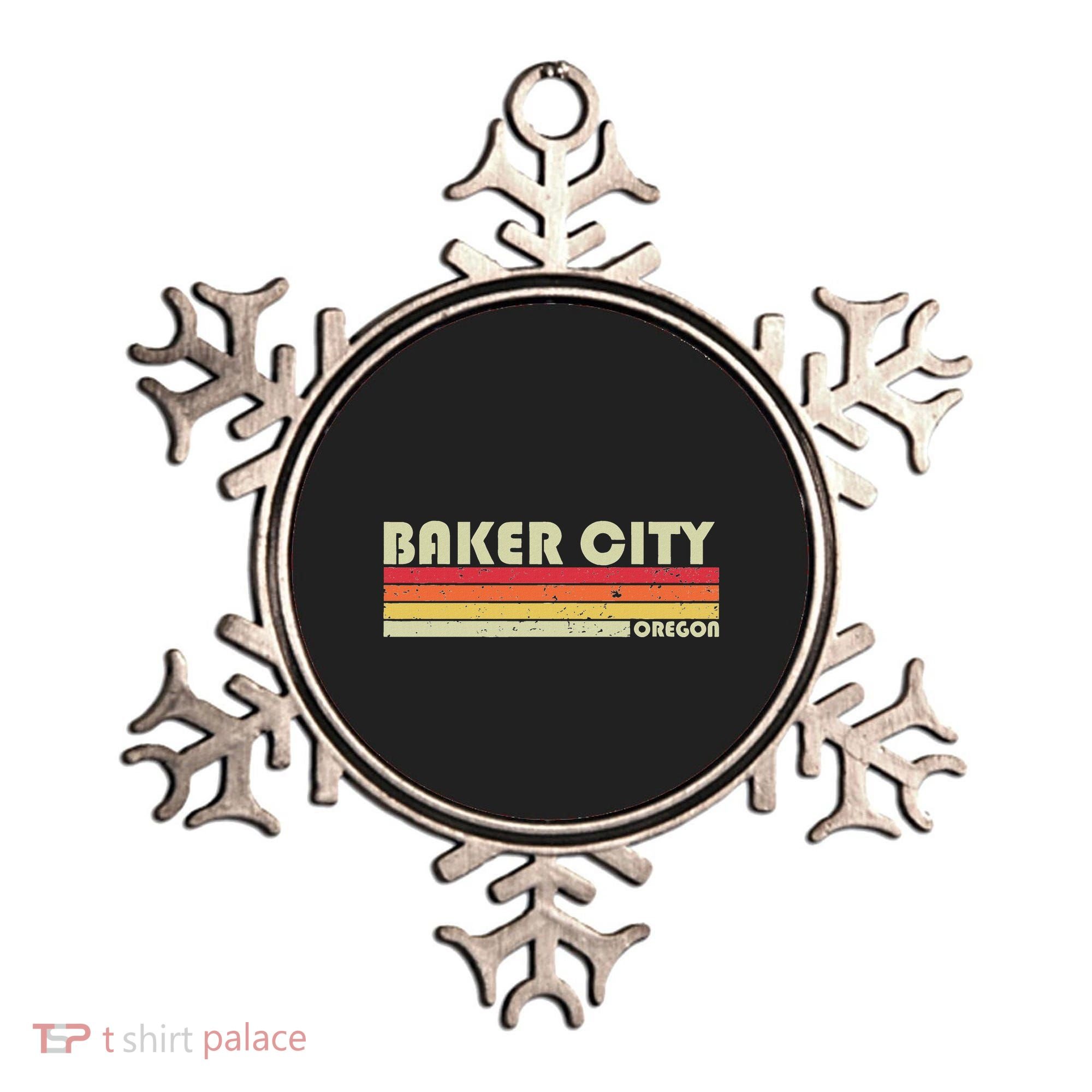 Baker City Or Oregon Funny City Home Root Gift Retro 70s 80s Ornament