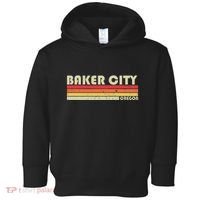 Baker City Or Oregon Funny City Home Root Gift Retro 70s 80s Toddler Hoodie thumb 0