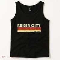 Baker City Or Oregon Funny City Home Root Gift Retro 70s 80s Tank Top thumb 2