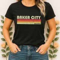 Baker City Or Oregon Funny City Home Root Gift Retro 70s 80s Women's T-Shirt thumb 2