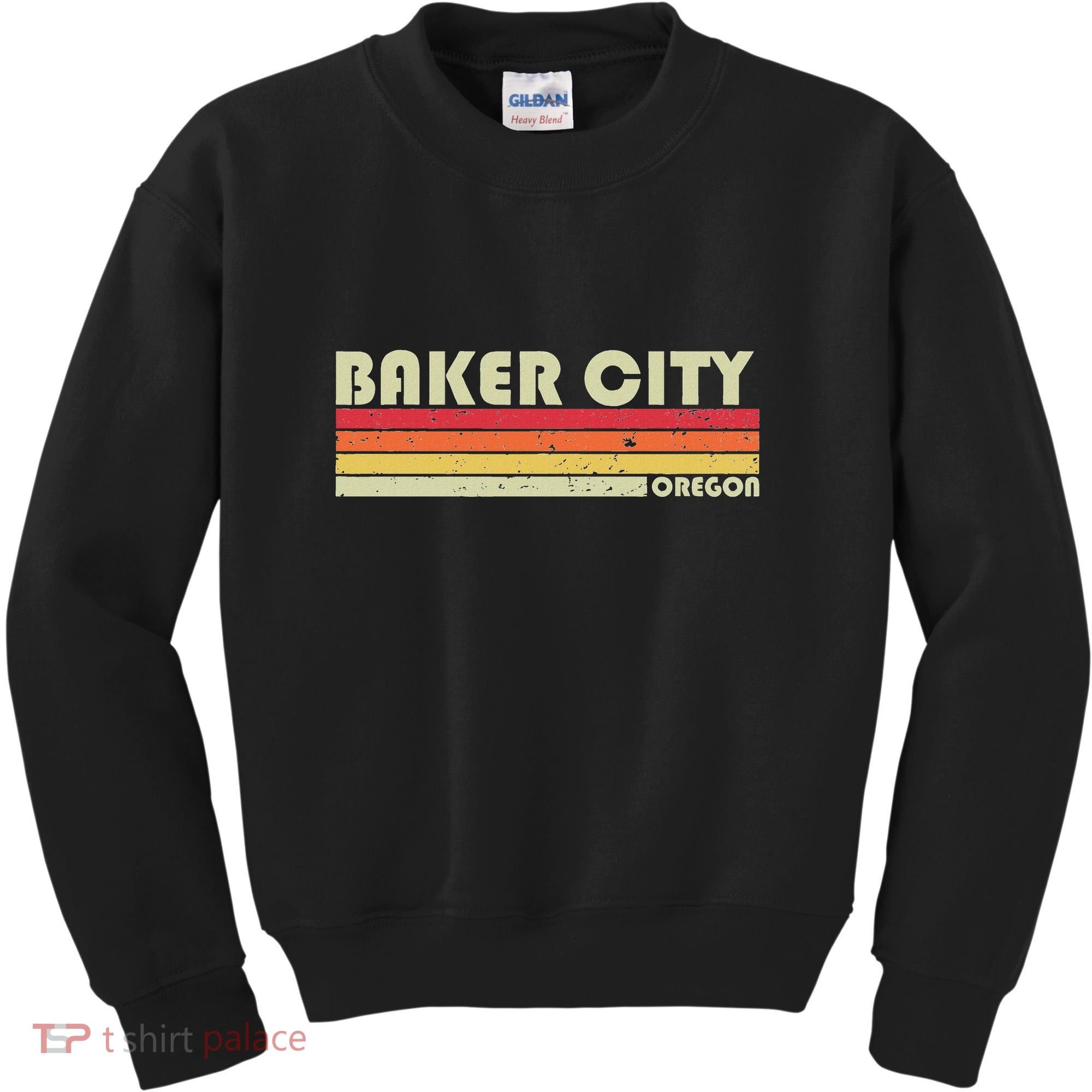 Baker City Or Oregon Funny City Home Root Gift Retro 70s 80s Kids Sweatshirt