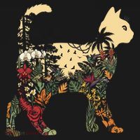 Boho Cat Plants Nature Trees Wild Flowers Graphic Long Sleeve Shirt thumb 2