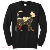 Boho Cat Plants Nature Trees Wild Flowers Graphic Sweatshirt thumb 0