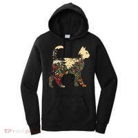 Boho Cat Plants Nature Trees Wild Flowers Graphic Women's Hoodie thumb 0