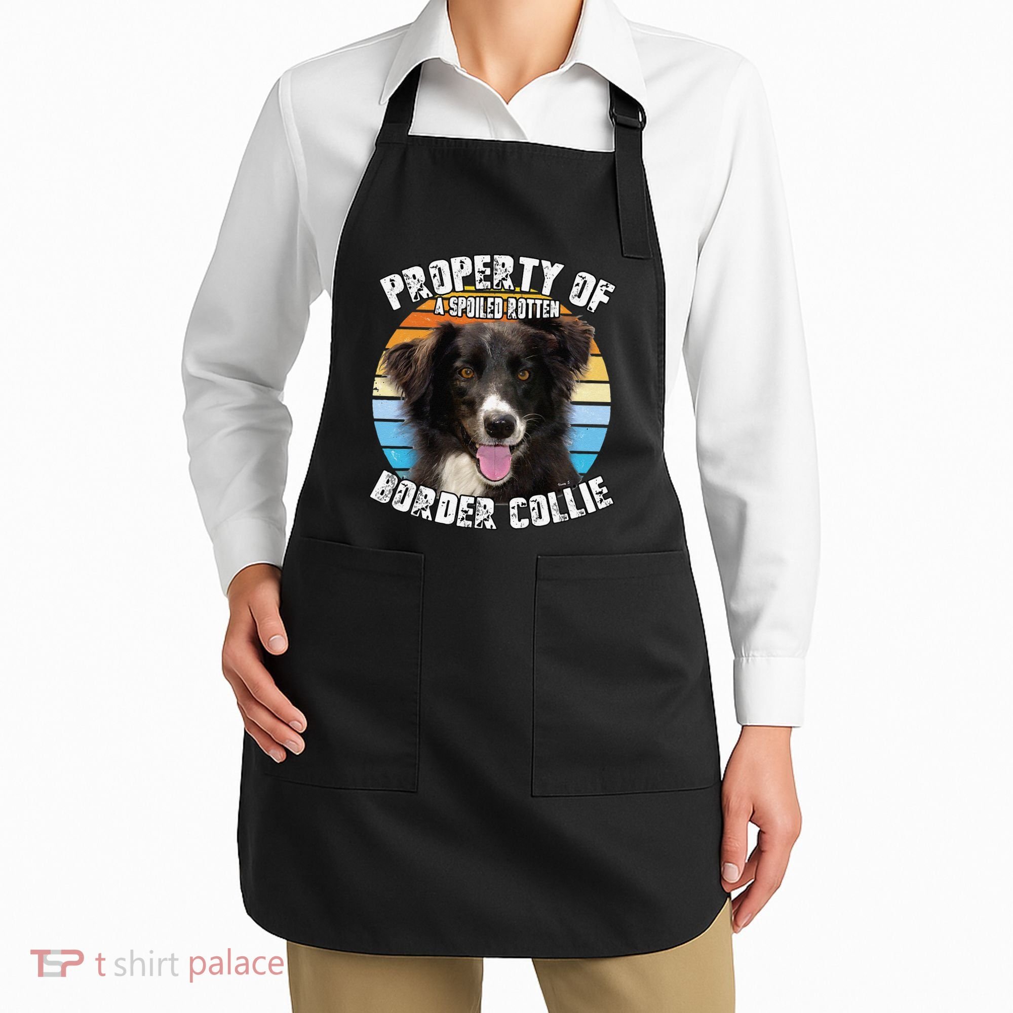 Border Collie Property Of Cute Dog Apron