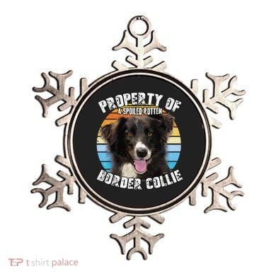 Border Collie Property Of Cute Dog Ornament