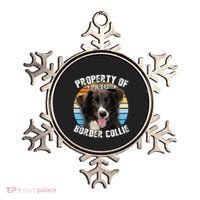 Border Collie Property Of Cute Dog Ornament thumb 0