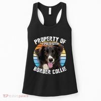 Border Collie Property Of Cute Dog Women's Tank Top thumb 0
