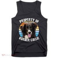 Border Collie Property Of Cute Dog Tank Top thumb 0