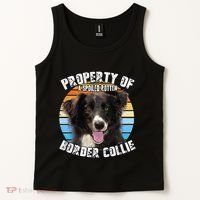 Border Collie Property Of Cute Dog Tank Top thumb 2