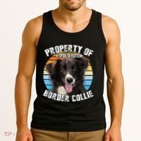 Border Collie Property Of Cute Dog Tank Top thumb 3