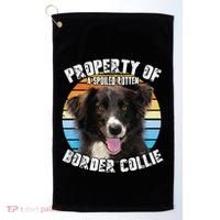 Border Collie Property Of Cute Dog Golf Towel thumb 0