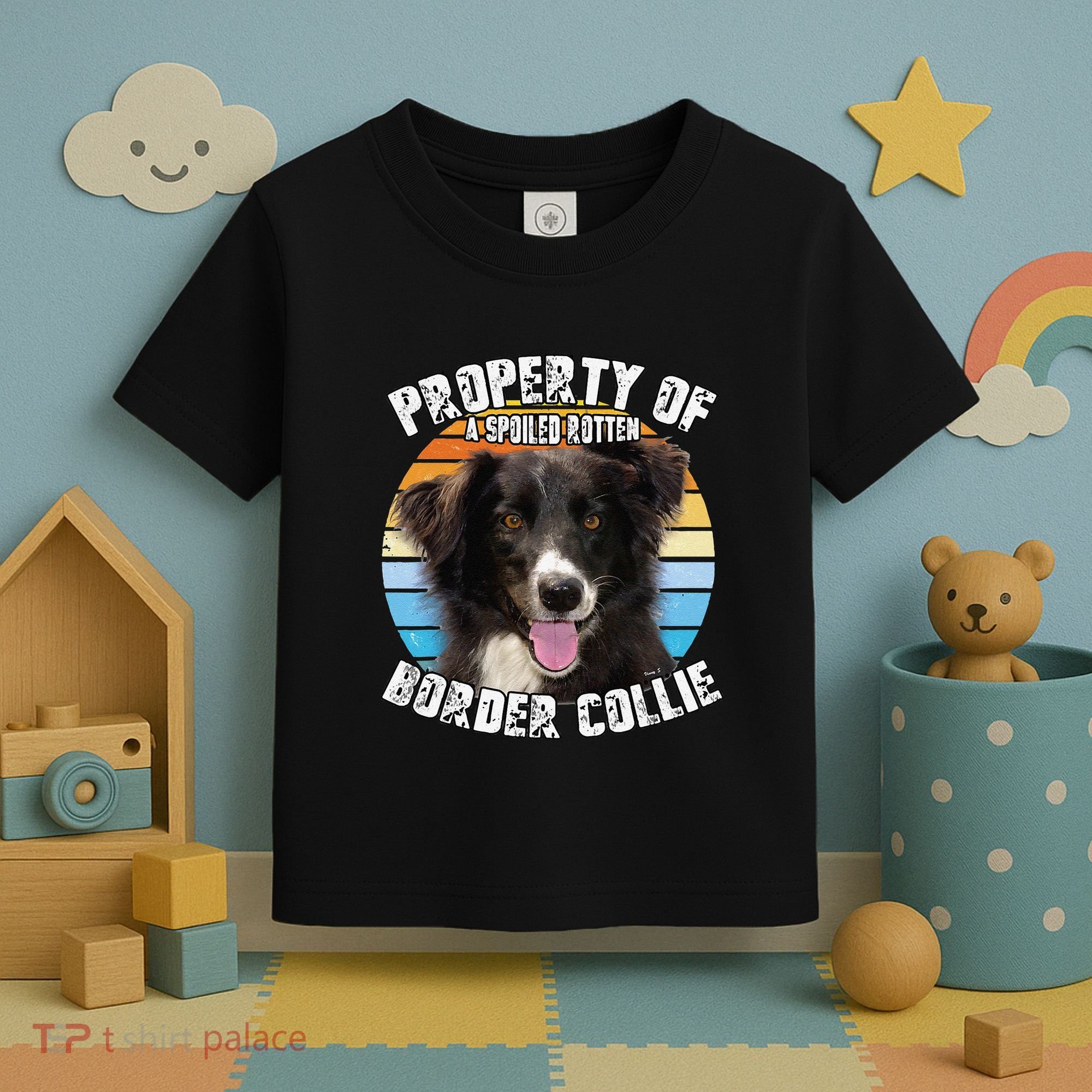 Border Collie Property Of Cute Dog Toddler T-Shirt