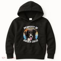 Border Collie Property Of Cute Dog Kids Hoodie thumb 0