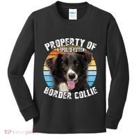 Border Collie Property Of Cute Dog Kids Long Sleeve Shirt thumb 0