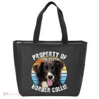 Border Collie Property Of Cute Dog Tote Bag thumb 0