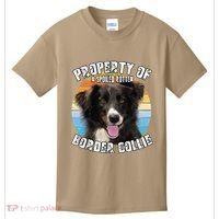 Border Collie Property Of Cute Dog Kids T-Shirt thumb 0