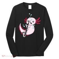 Bass Clarinet Player  Axolotl Music Lover Bass Clarinet Long Sleeve Shirt thumb 0