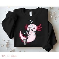 Bass Clarinet Player  Axolotl Music Lover Bass Clarinet Sweatshirt thumb 2