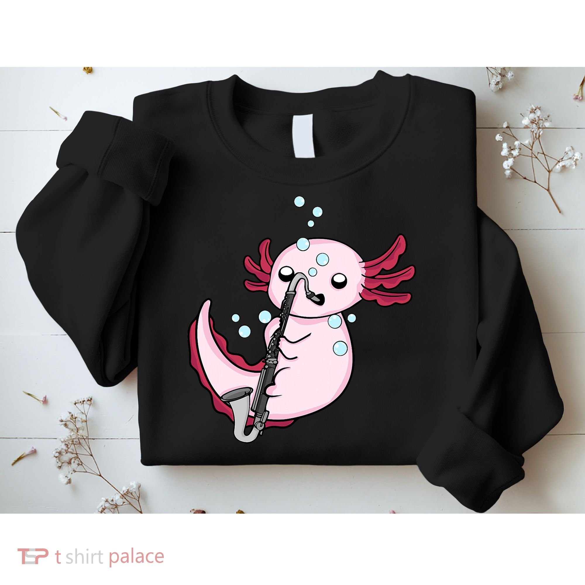 Bass Clarinet Player  Axolotl Music Lover Bass Clarinet Sweatshirt