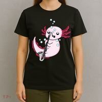 Bass Clarinet Player  Axolotl Music Lover Bass Clarinet T-Shirt thumb 4