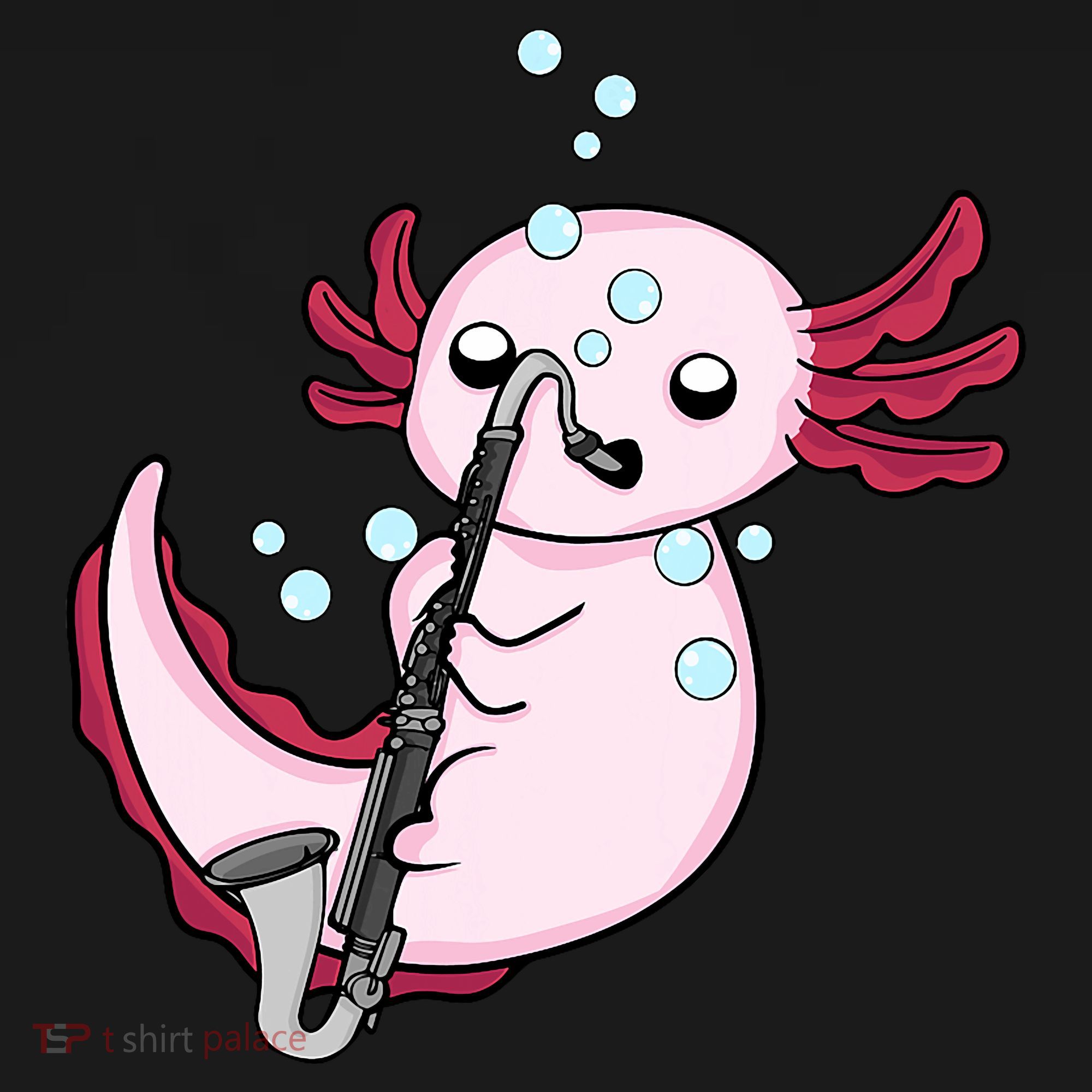 Bass Clarinet Player  Axolotl Music Lover Bass Clarinet T-Shirt