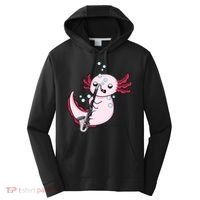 Bass Clarinet Player  Axolotl Music Lover Bass Clarinet Performance Fleece Hoodie thumb 0