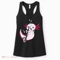 Bass Clarinet Player  Axolotl Music Lover Bass Clarinet Women's Tank Top thumb 0