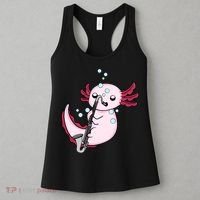 Bass Clarinet Player  Axolotl Music Lover Bass Clarinet Women's Tank Top thumb 3