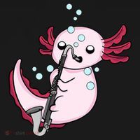 Bass Clarinet Player  Axolotl Music Lover Bass Clarinet Women's Tank Top thumb 5