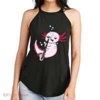 Bass Clarinet Player  Axolotl Music Lover Bass Clarinet Women's Perfect Tri Rocker Tank thumb 2