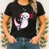 Bass Clarinet Player  Axolotl Music Lover Bass Clarinet Women's T-Shirt thumb 2