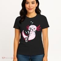 Bass Clarinet Player  Axolotl Music Lover Bass Clarinet Women's T-Shirt thumb 4