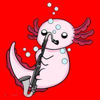 Bass Clarinet Player  Axolotl Music Lover Bass Clarinet Santa Hat thumb 1