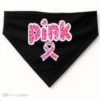 Breast Cancer Pink Ribbon Awareness USA-Made Doggie Bandana thumb 0