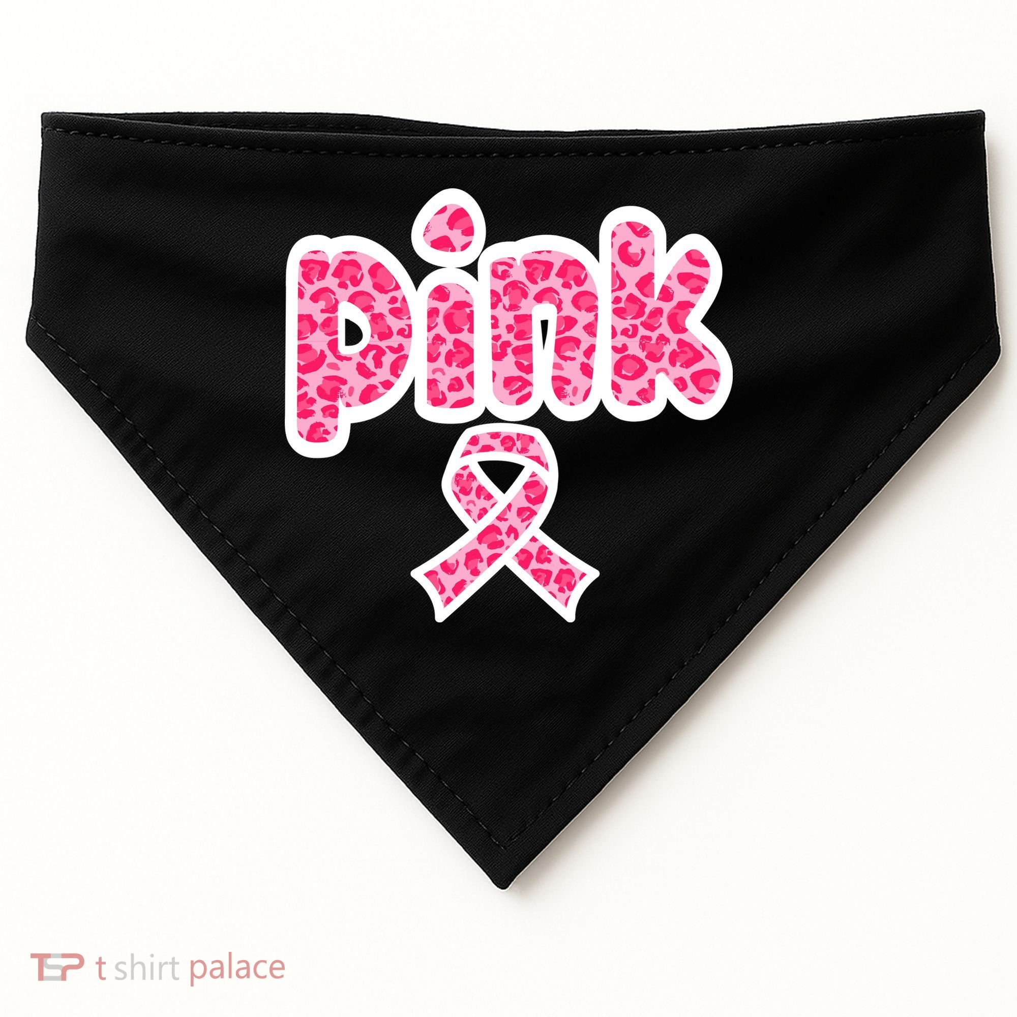 Breast Cancer Pink Ribbon Awareness USA-Made Doggie Bandana