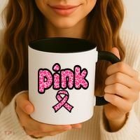 Breast Cancer Pink Ribbon Awareness Coffee Mug thumb 3